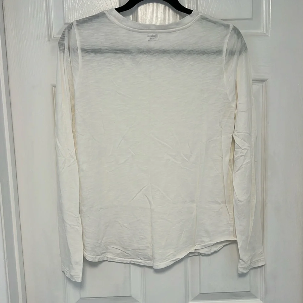 Madewell White Long Sleeve T-Shirt - Picture 4 of 4
